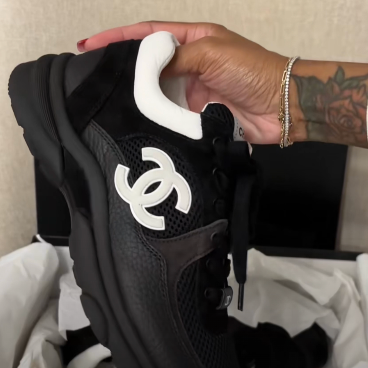 chanel black and white trainers thumbnail