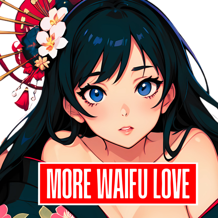 WAIFU LOVE Anime Inspired Digital Art thumbnail