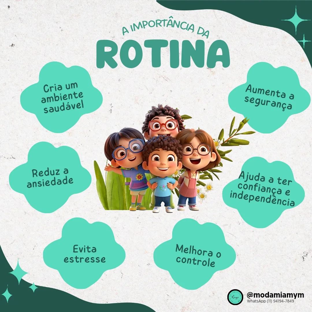 Criar uma rotina para as crianças, tanto no período escolar quanto na época de férias, influencia no desenvolvimento sau