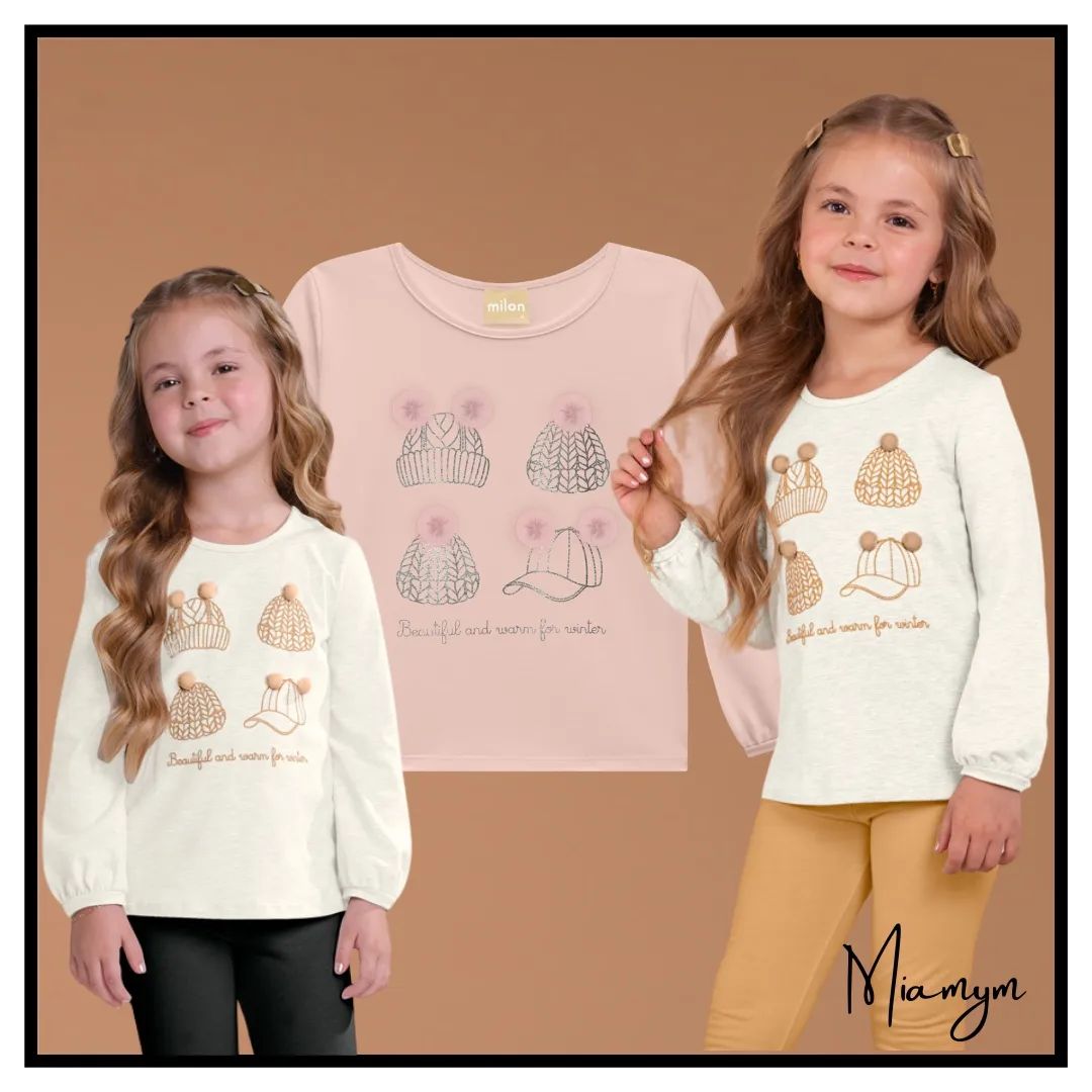 BLUSA MILON 🤎 elas amam pompons 🫶🏻
Rosa TAM 02 e 03 R$58,90 | Creme TAM 04 ao 08 R$69,90 e TAM 10 e 12 R$82,90

#modamia