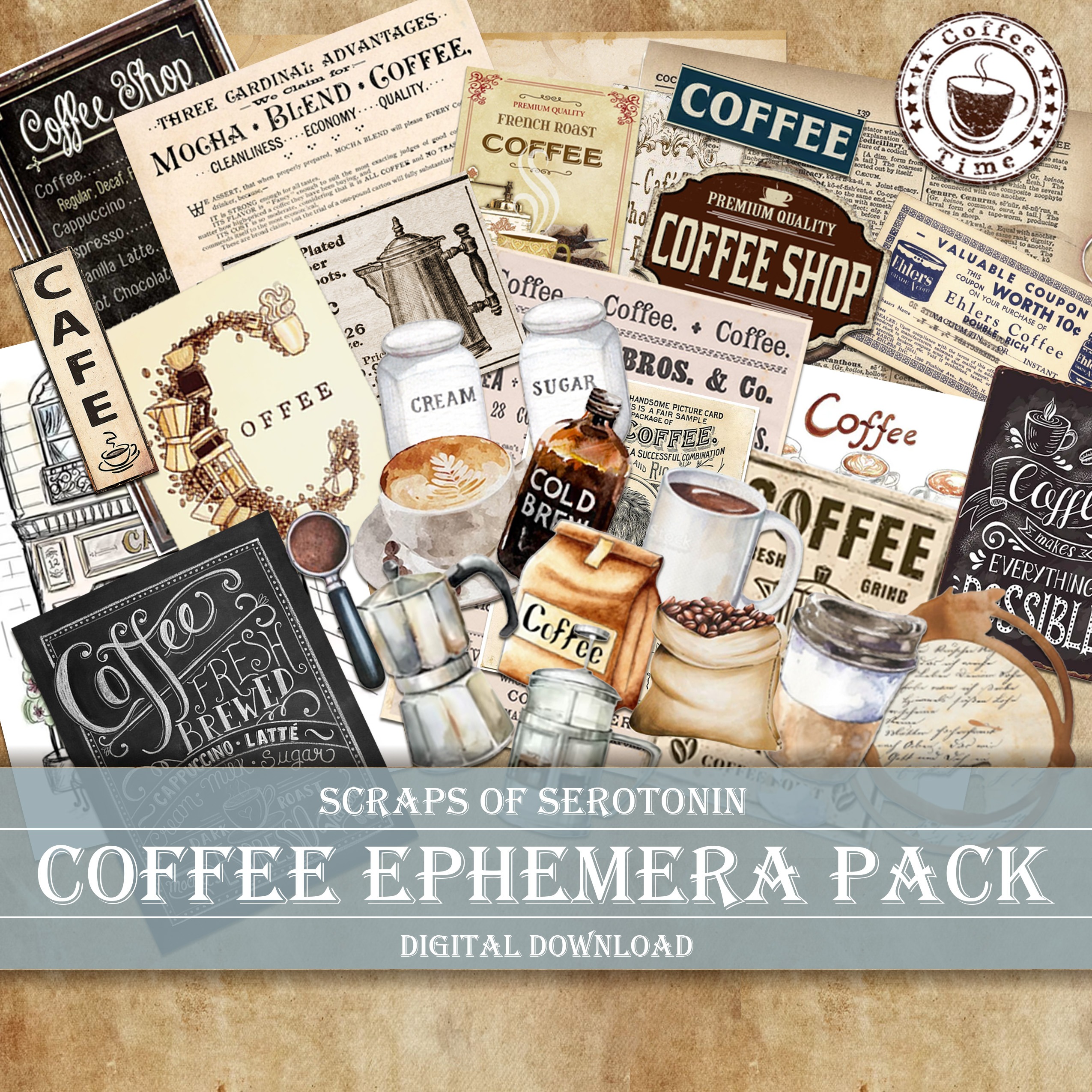 MOST LOVED : Coffee Shop Junk Journal Pack thumbnail