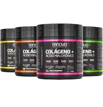 Kit 4 Colágenos Renova Be Verisol Com Ácido Hialurônico (1 Limão - 1 Tangerina - 1 Cranberry - 1 Tropical)
 thumbnail