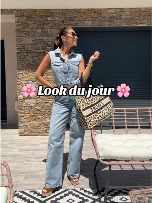 Look du jour 🌸 Total look jean avec cette magnifique combi @Kiabi  Retrouvez son lien dans  le lien dans ma bio …. Colla