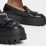 Black chunky loafers  thumbnail