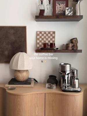 the at home coffee bar will always be my favorite corner ✨ #coffeebar #homedecor #coffeebardecor 
