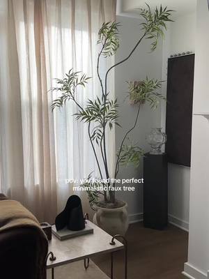 have been searching for a tree that isn’t an olive one and this one is perfection 🤎 #amazonhome #amazonfind #homedecor 