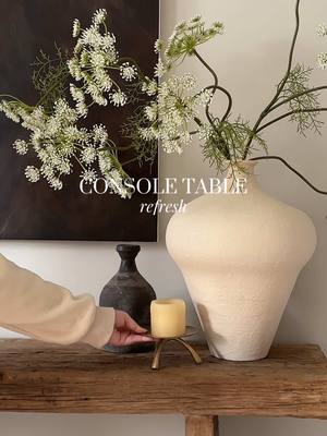 changing some things up for spring🤍 #interiorstyling #homedecor #consoletable #homeinspo 