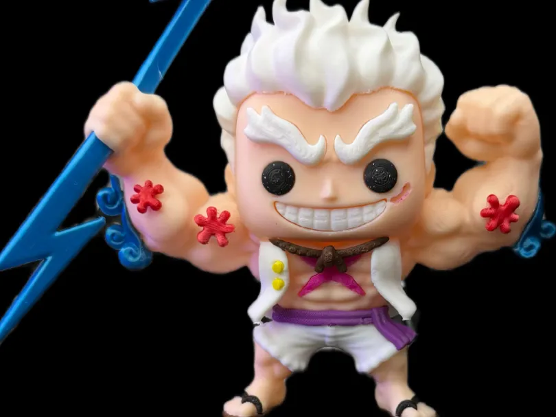 Luffy Gear 5 Nika Blitz - Free 3D Print Model - MakerWorld thumbnail