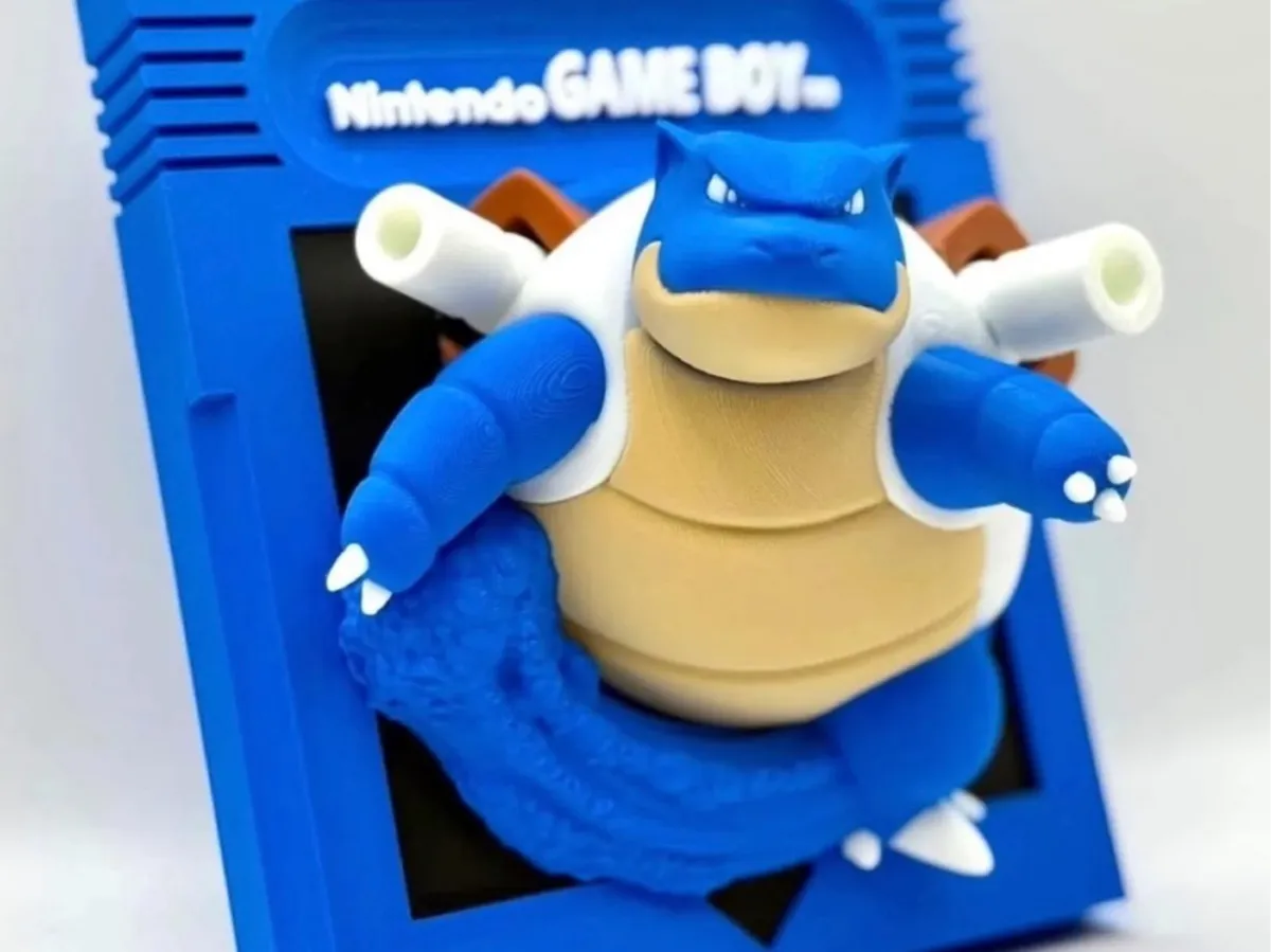 Pokemon Blue Blastoise Game Boy Nintendo Cartridge - Free 3D Print Model - MakerWorld thumbnail