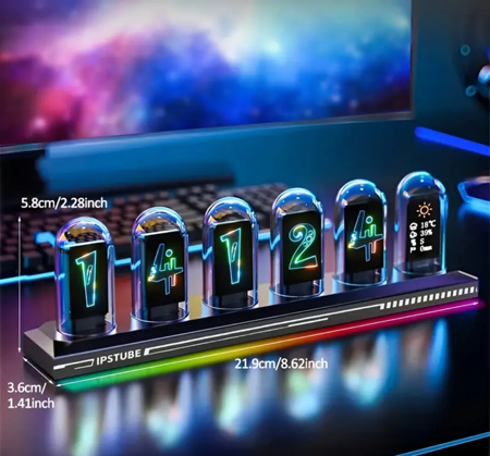 Nixie-Röhren-RGB-Retro-Digitaluhr thumbnail