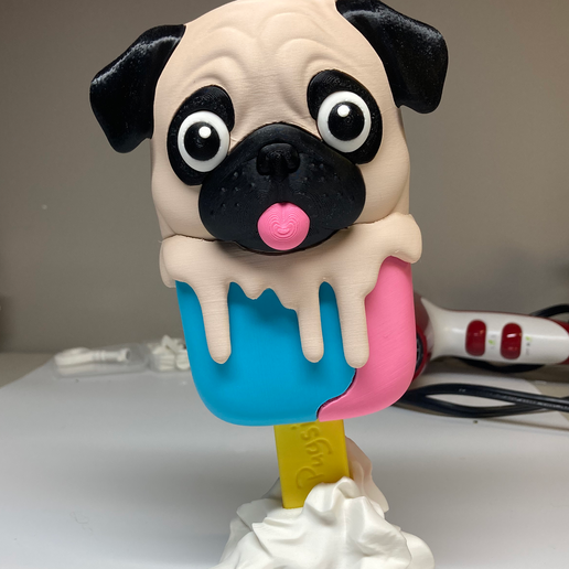 🐶🍦 PUGSICLE – Color-Separated STL (NO AMS REQUIRED) thumbnail