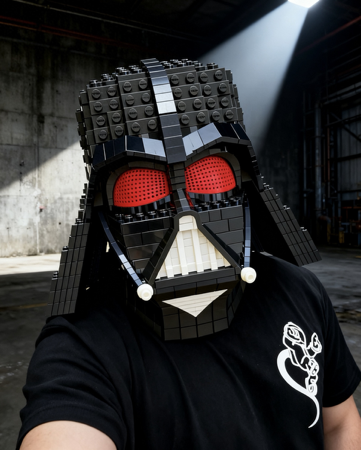 Darth Vader Brick Helmet 3D Printer STL – Yosh Studios thumbnail