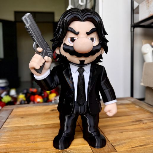MARIO john wick  Fan art (no ams-multiparts/3mf) thumbnail