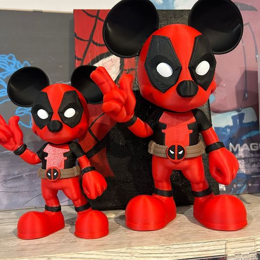 MICKPOOL - MICKEY MOUSE X DEADPOOL FAN ART - NO AMS  ( MULTIPARTS/3MF ) thumbnail