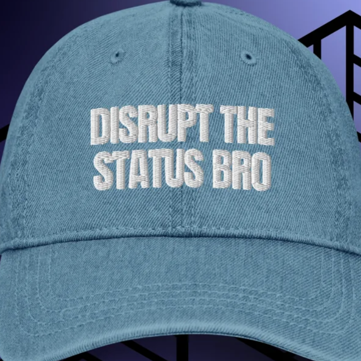 Disrupt the status bro with merch thumbnail