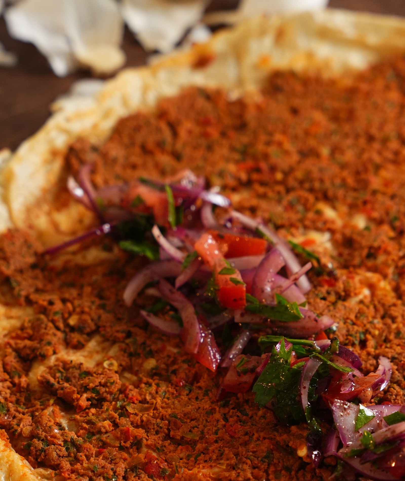 Schnelle und einfache Lahmacun (Türkische Pizza) thumbnail