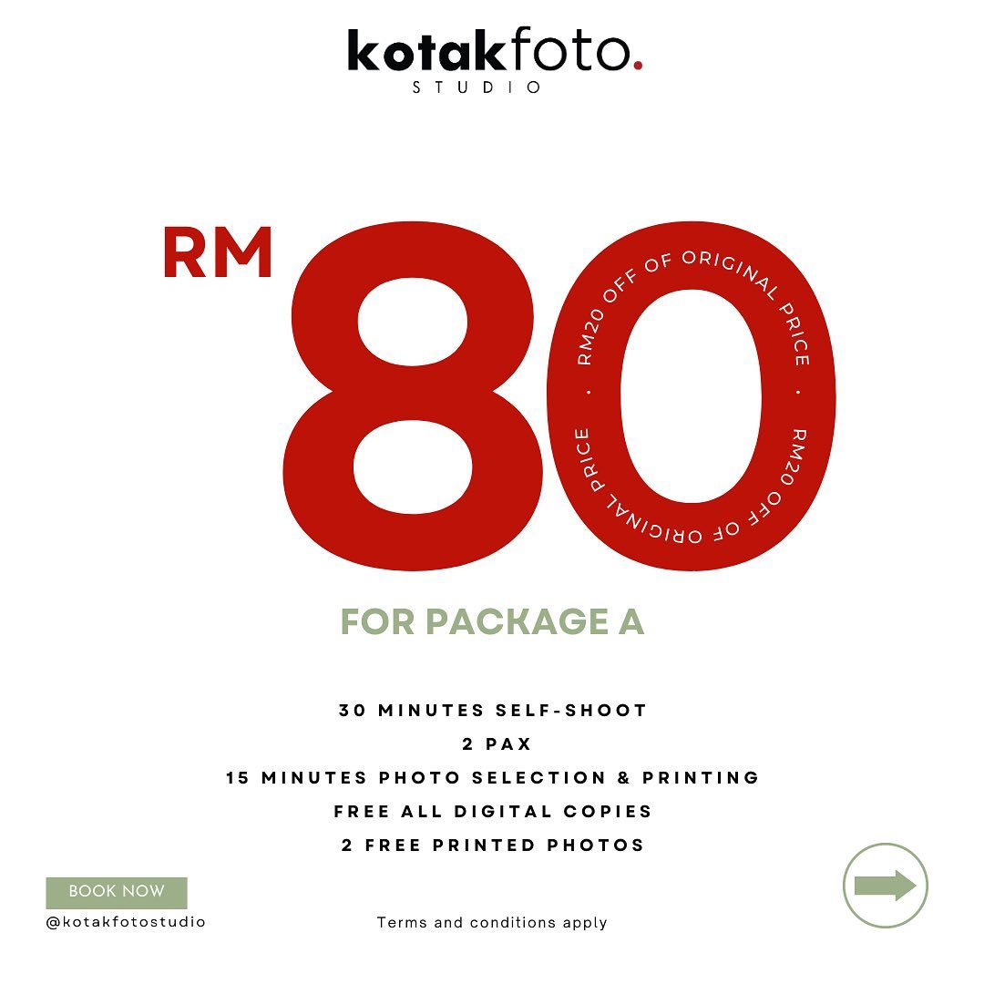 GOOD DAY LOVE! 💗

Here we present to you Kotakfoto Studio latest price list. If you have any questions, please don’t be 
