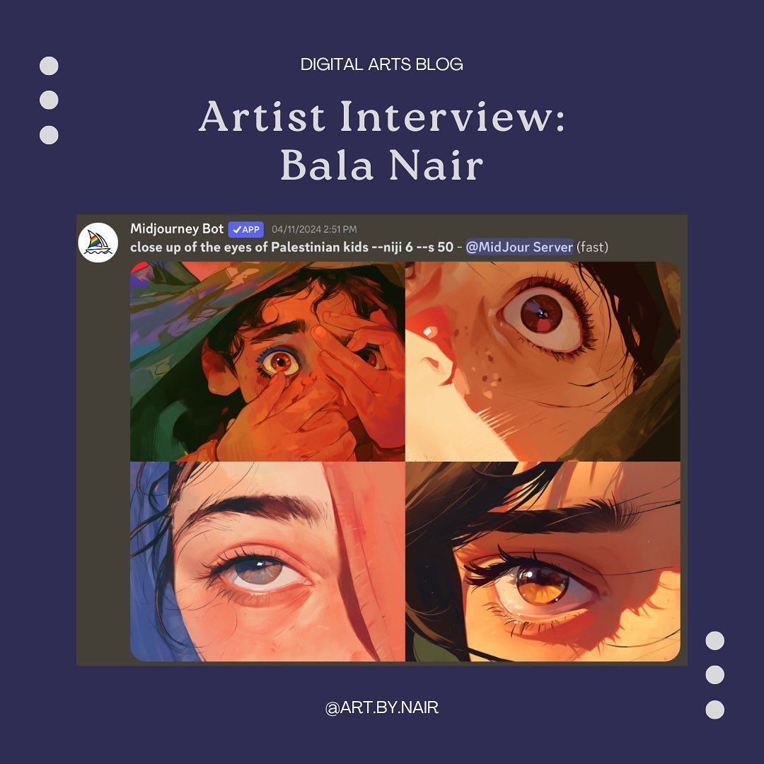 Artist Spotlight: Bala Nair✨ @art.by.nair is a digital artist whose journey into art emerged from a unique path of self-