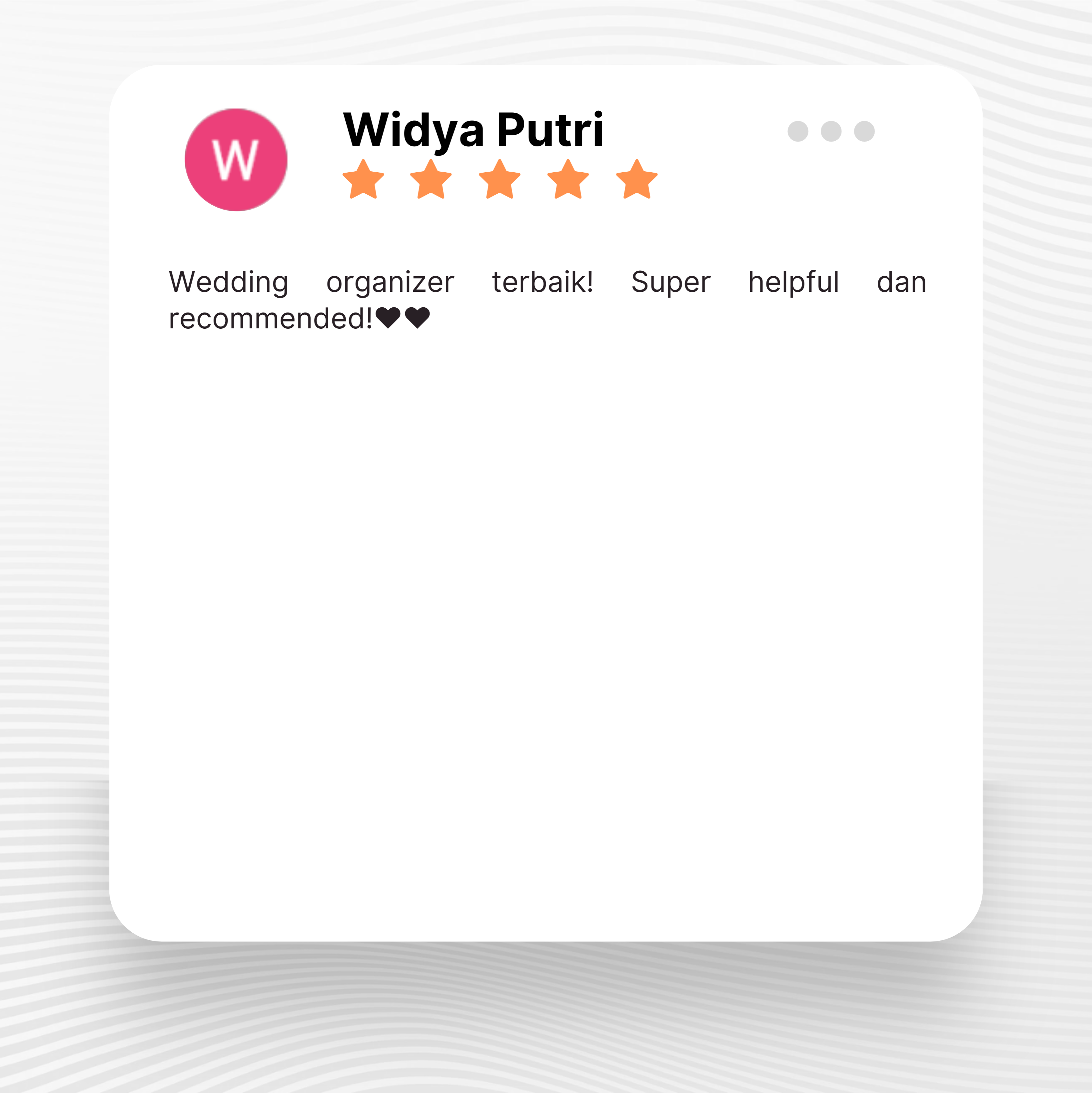 Google review of Look Project Wedding Organizer by Widya Putri thumbnail