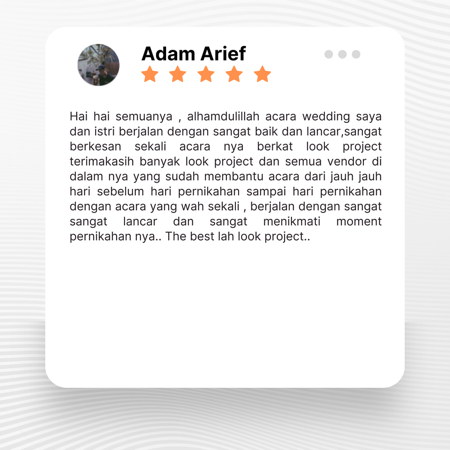 Google review of Look Project Wedding Organizer by Adam arief thumbnail