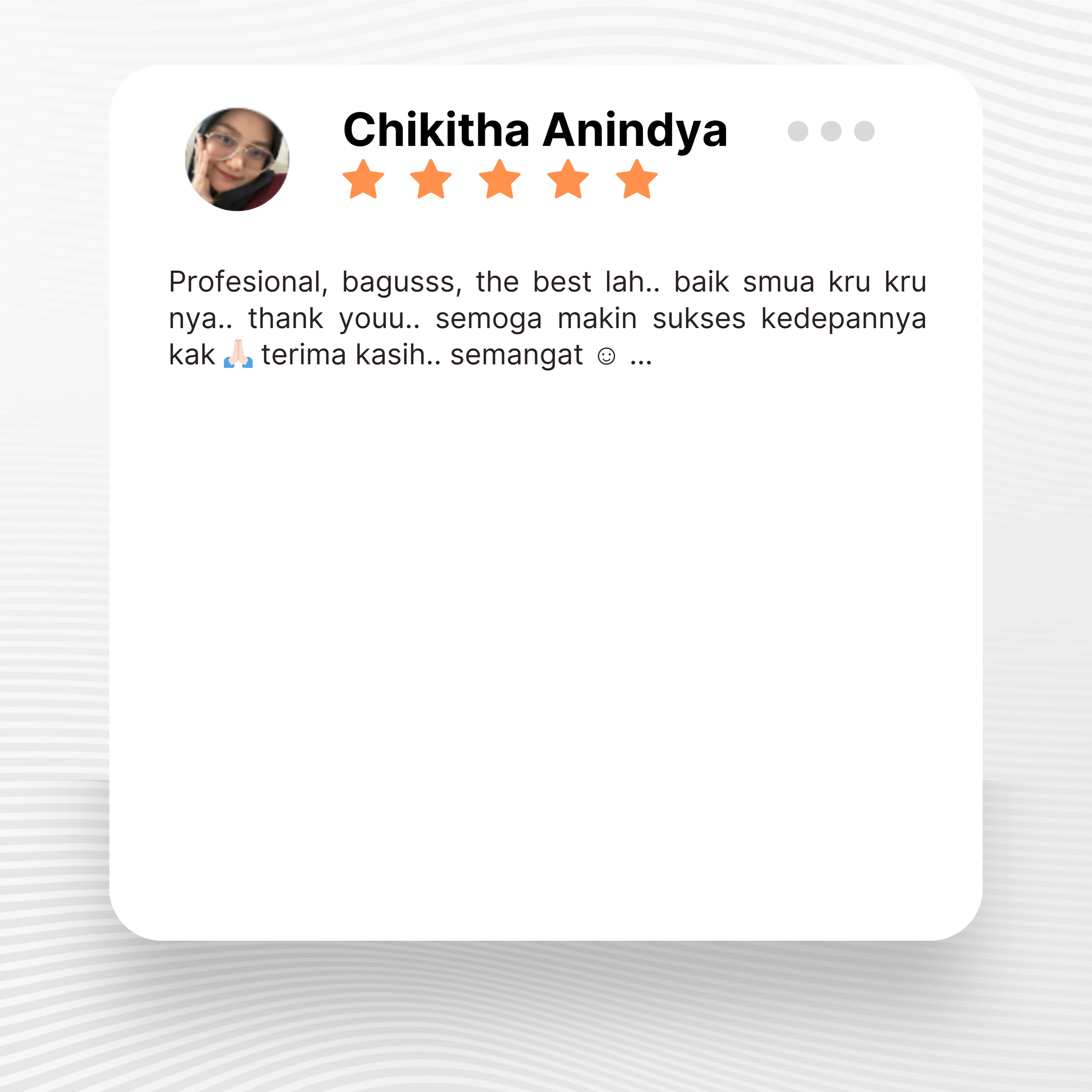 Google review of Look Project Wedding Organizer by Cikititha Anindya thumbnail