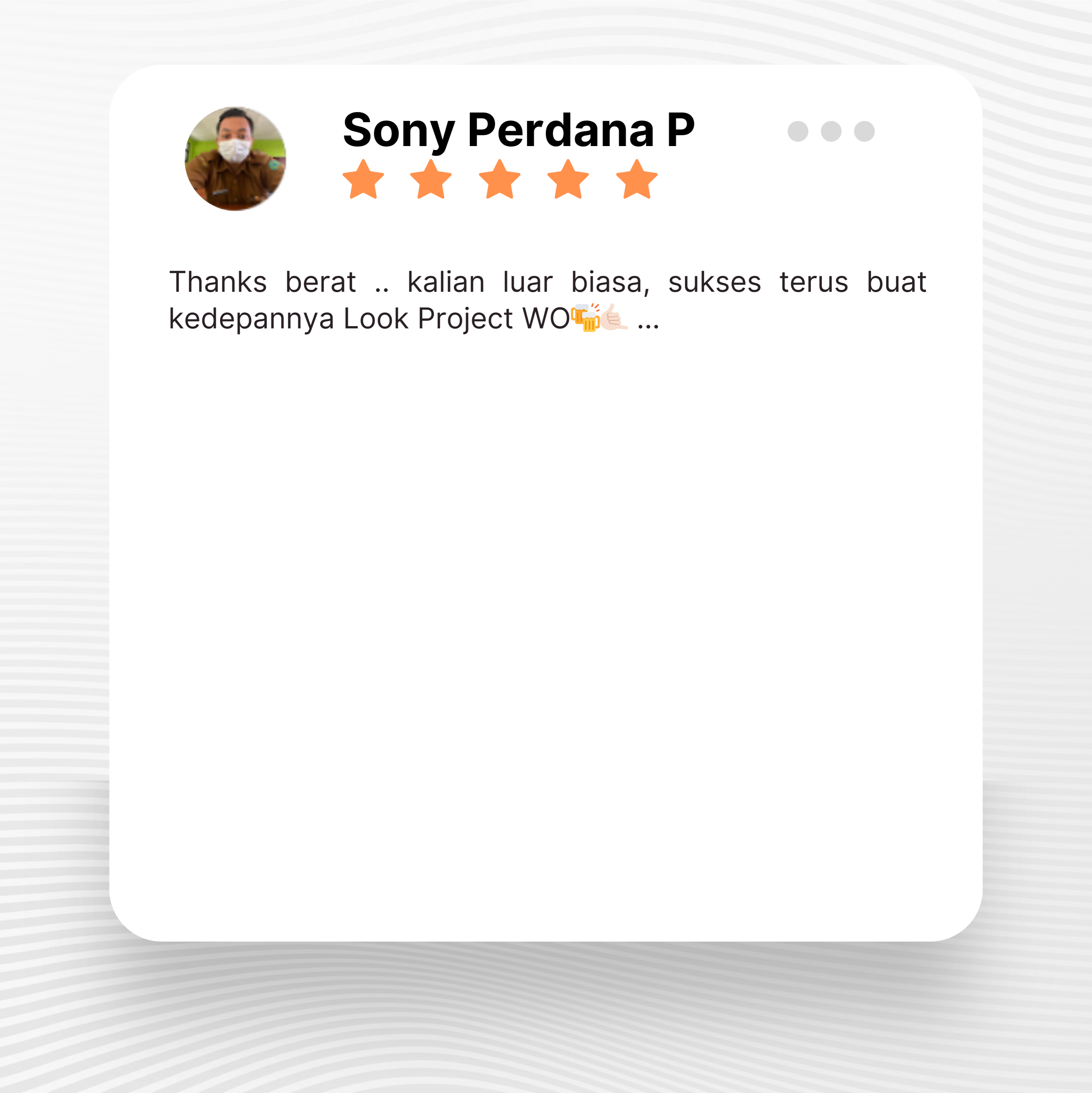 Google review of Look Project Wedding Organizer by Sony Perdana P thumbnail