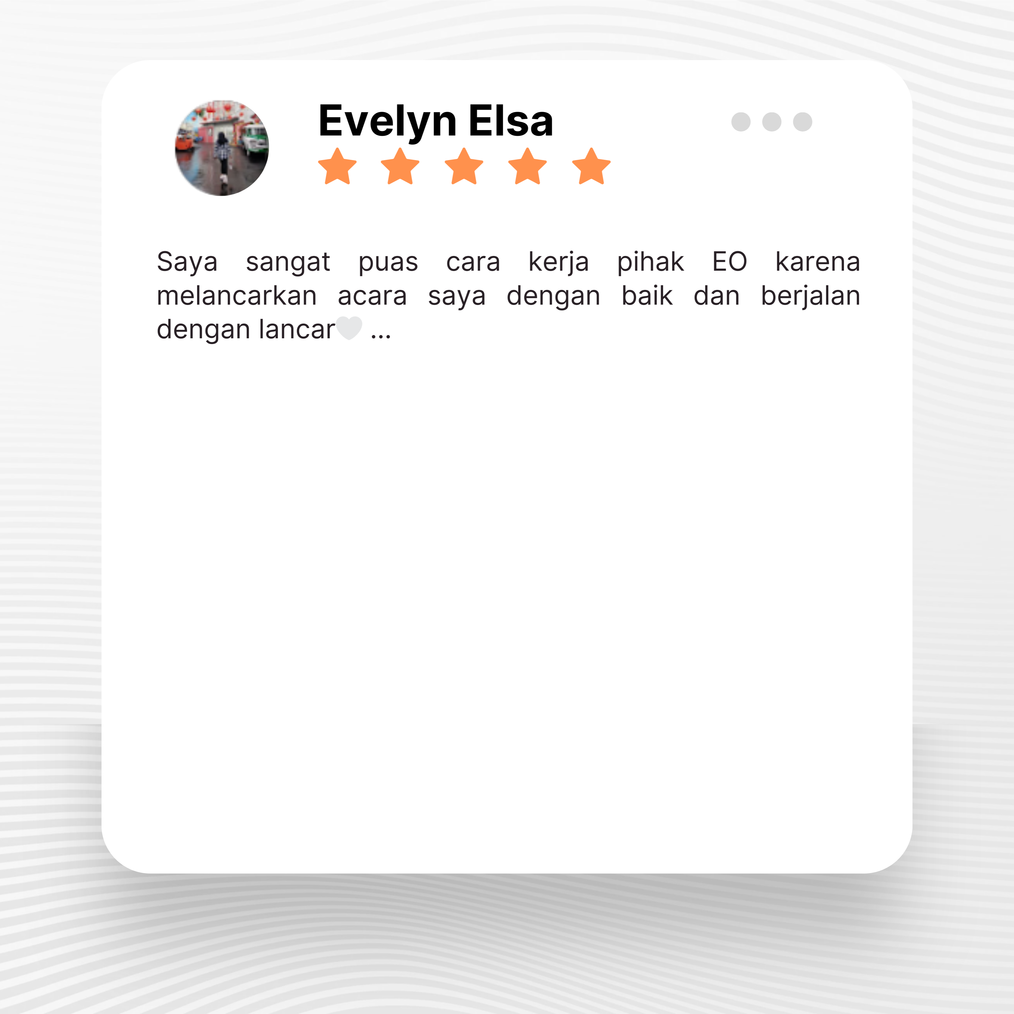 Google review of Look Project Wedding Organizer by Evelyn Elsa thumbnail