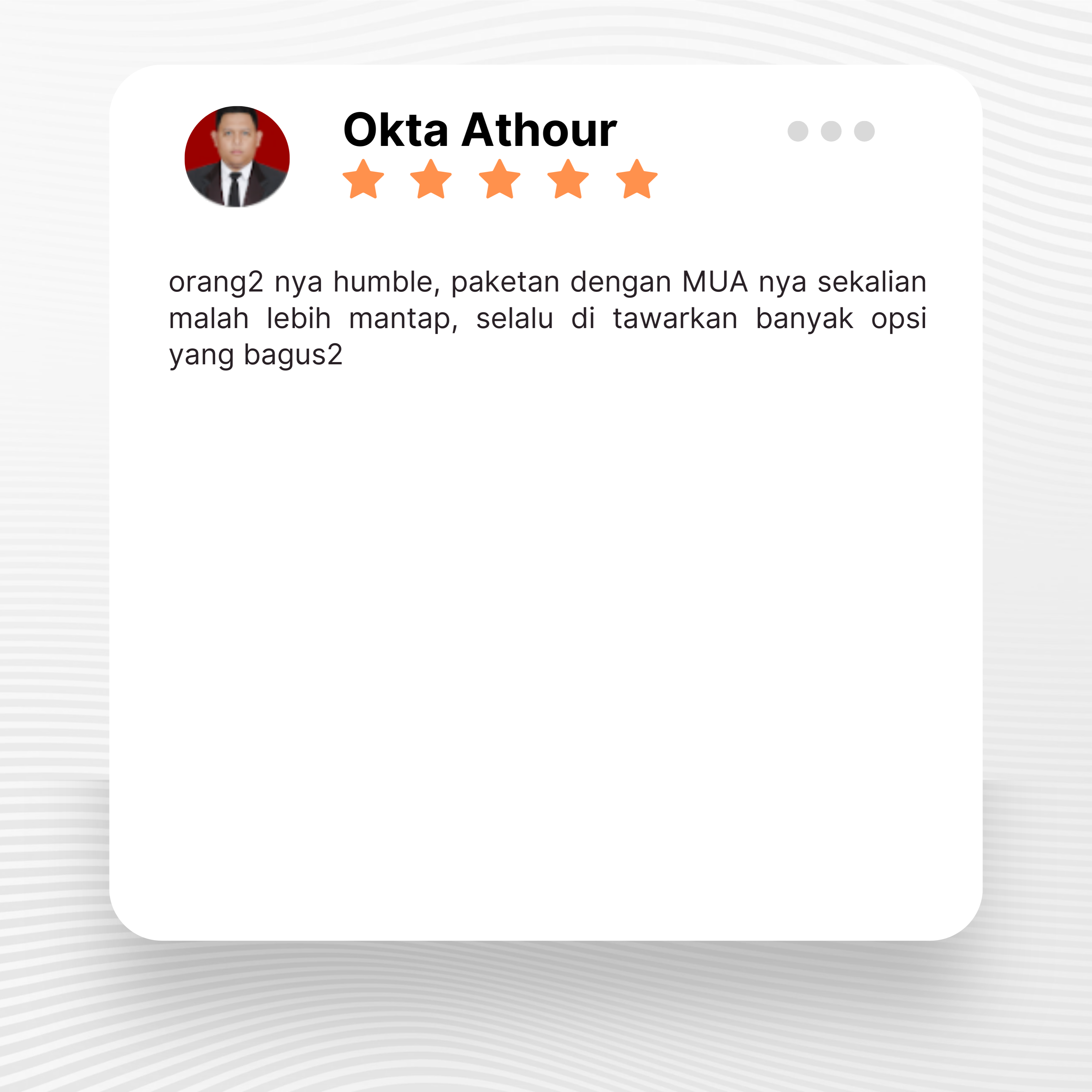 Google review of Look Project Wedding Organizer by Okta Athour thumbnail
