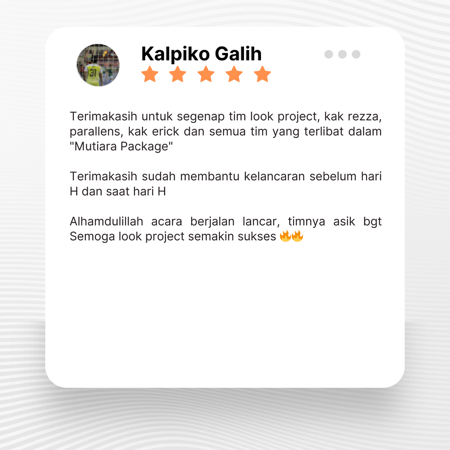 Google review of Look Project Wedding Organizer by kalpiko galih thumbnail