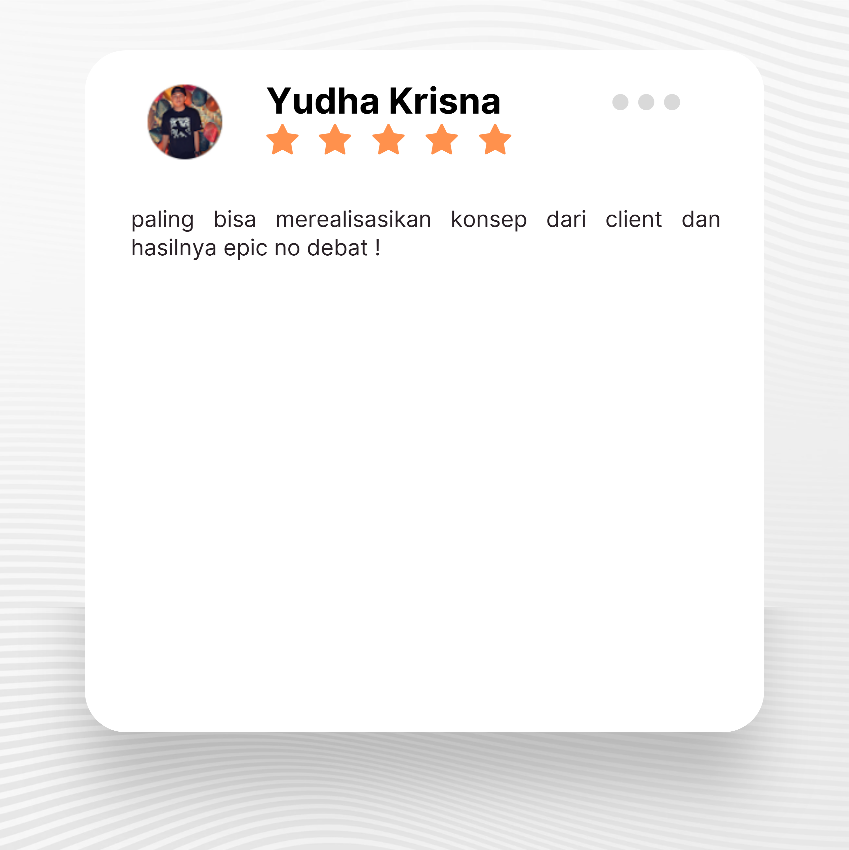 Google review of Look Project Wedding Organizer by Yudha Krisna thumbnail