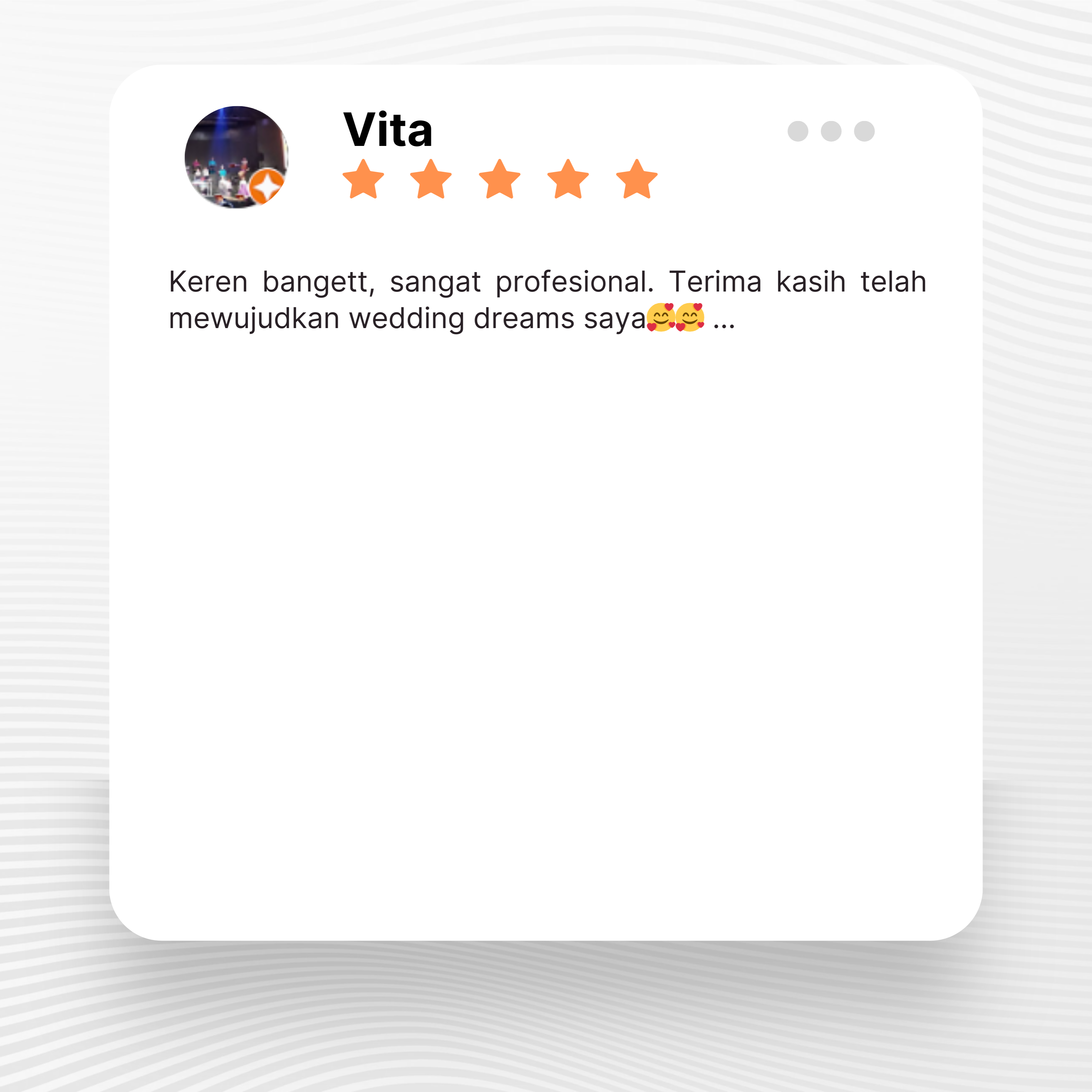 Google review of Look Project Wedding Organizer by Vita thumbnail