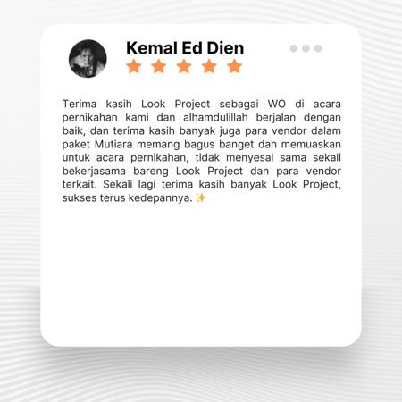 Google review of Look Project Wedding Organizer by Kemal Ed Dien thumbnail