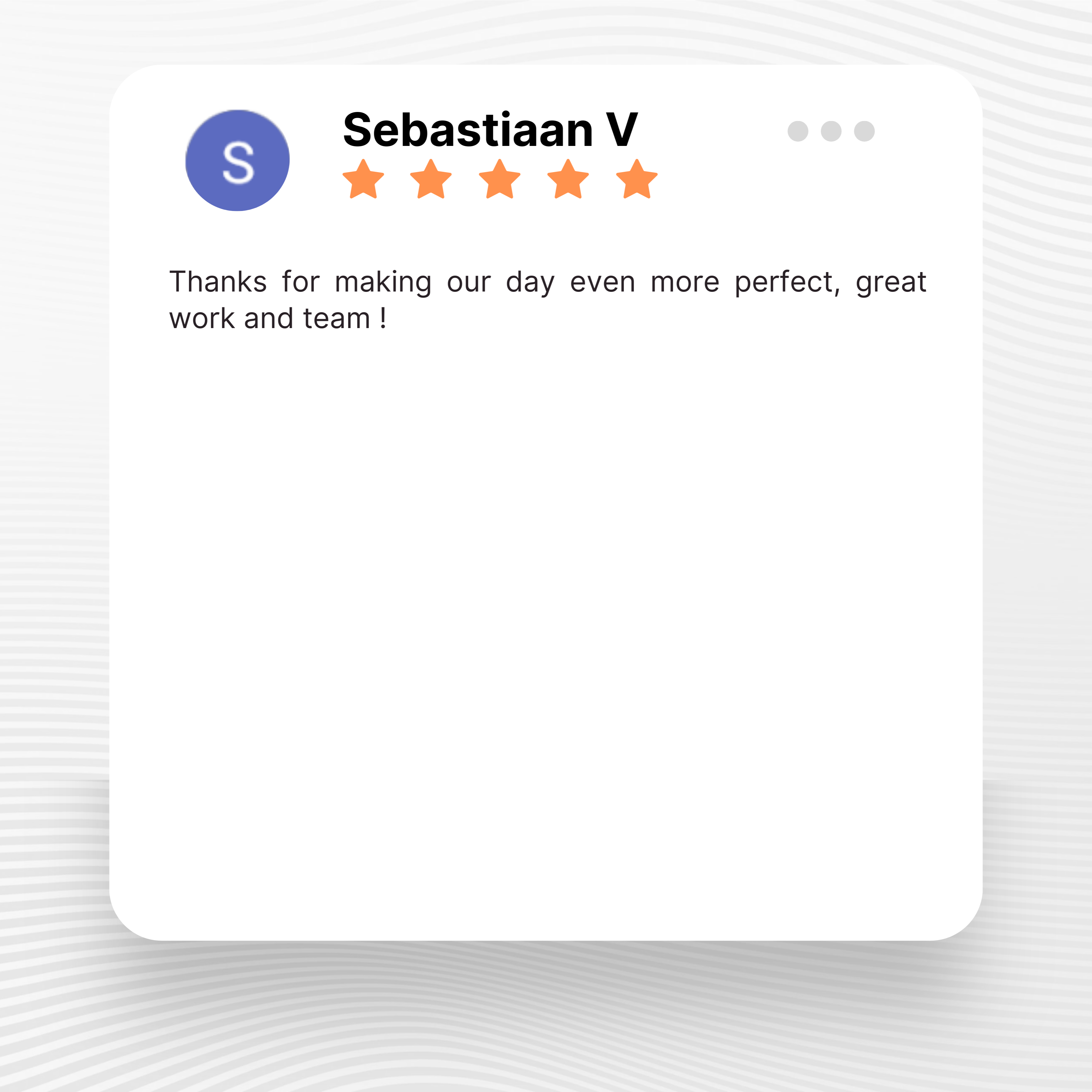 Google review of Look Project Wedding Organizer by Sebatiaan Vermeulen thumbnail