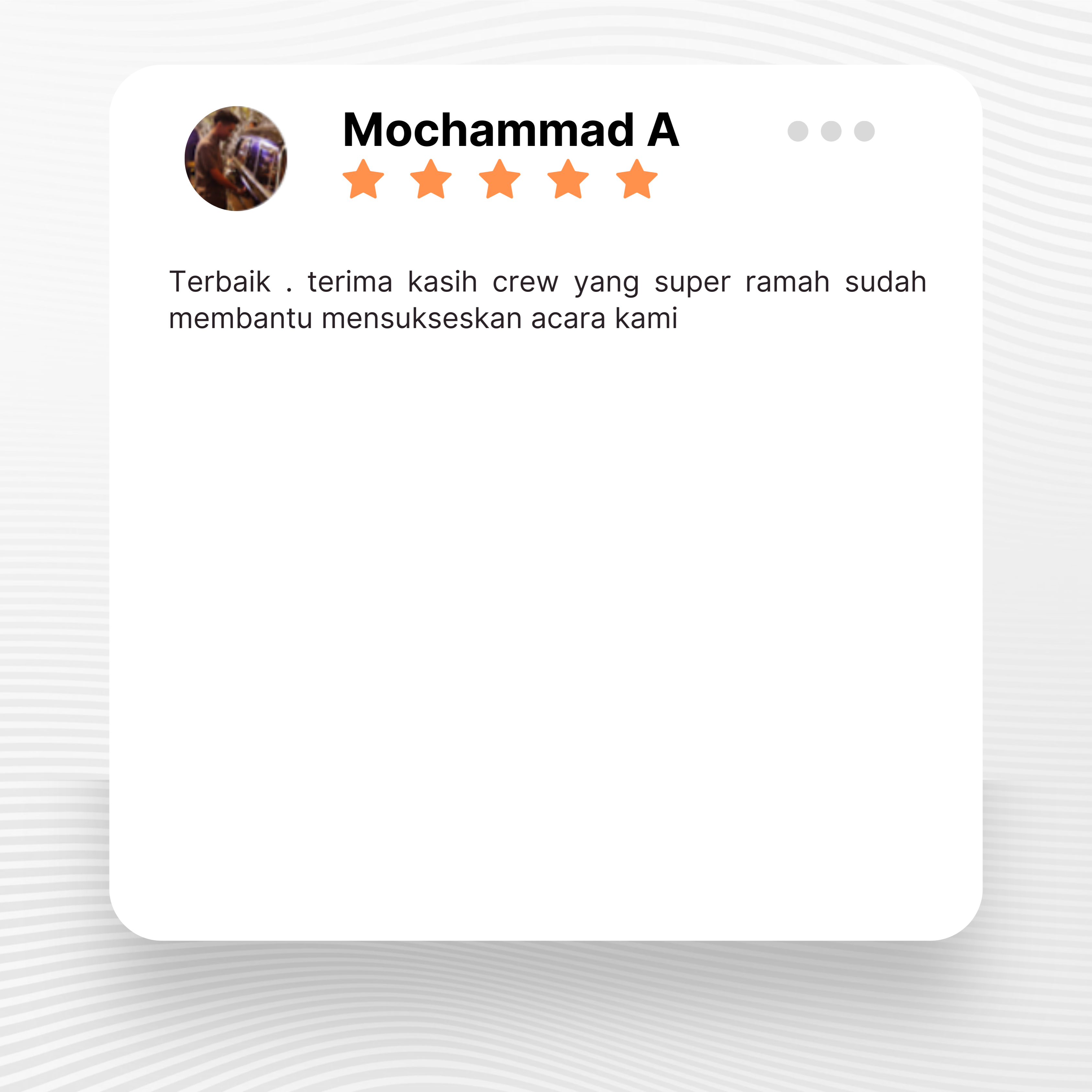 Google review of Look Project Wedding Organizer by Mochammad Adhitya R thumbnail