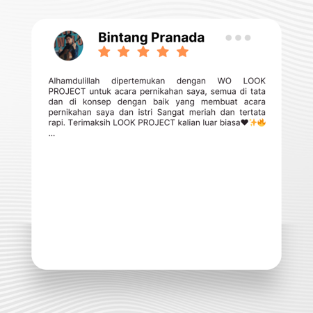 Google review of Look Project Wedding Organizer by Bintang Pranada thumbnail