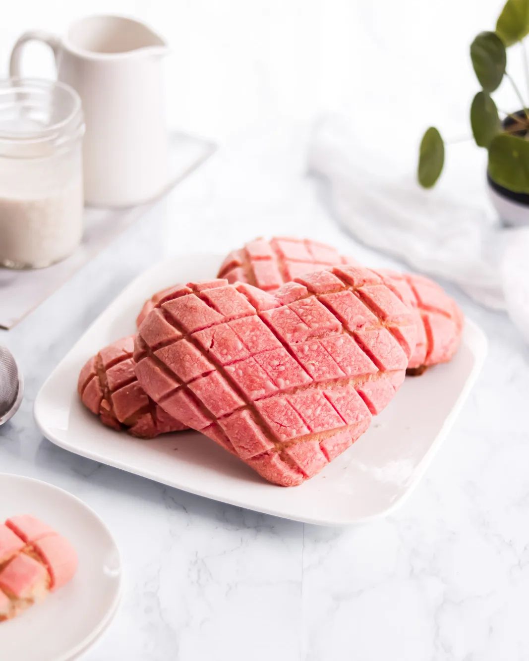 Conchitas de pan veganas en forma de corachhhhón ❤️ Esponjositaaas, deliciosas, fáciles de preparar y ¡súper adorables! 