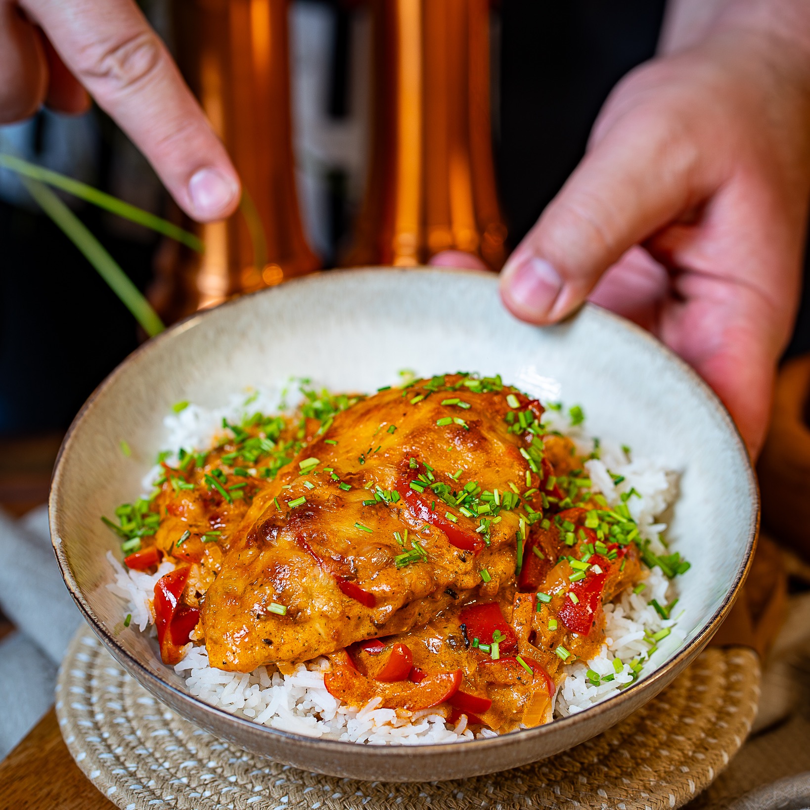 Paprika-Sahne-Hähnchen thumbnail