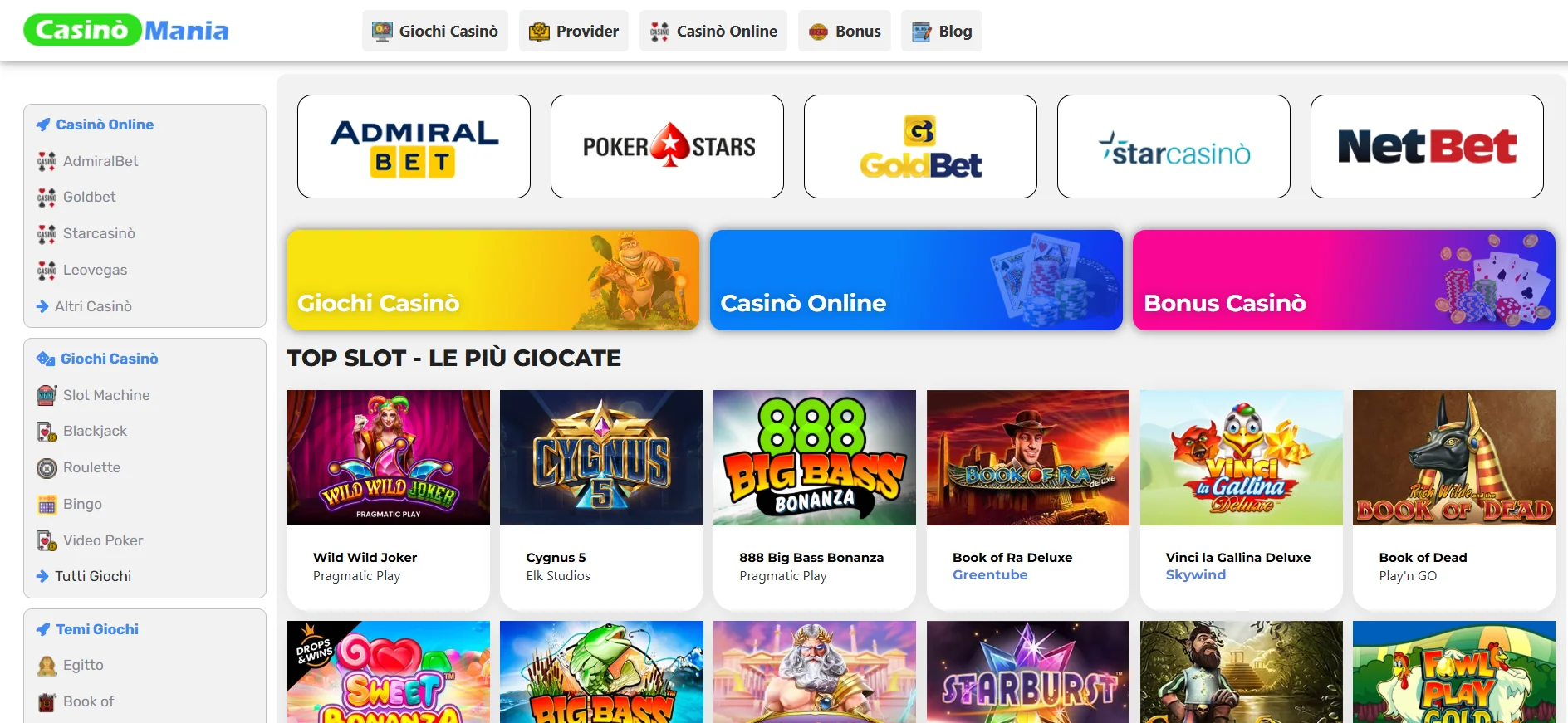 casinomania nuovo sito thumbnail