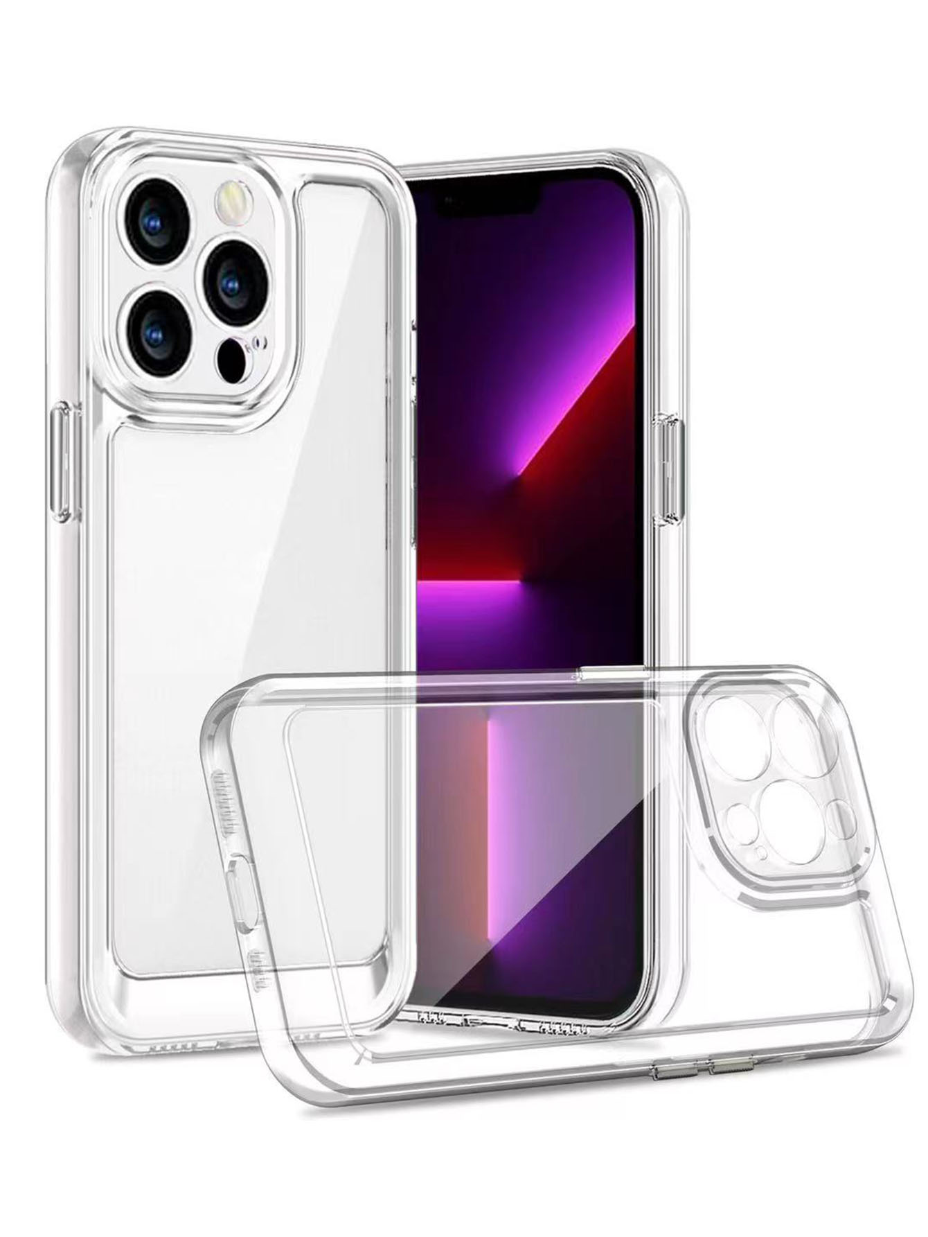 chen&chen Capa Rígida Transparente Anti-Impacto Compatível Com O iPhone 11 12 13 14 Pro Max /capa Protetora thumbnail