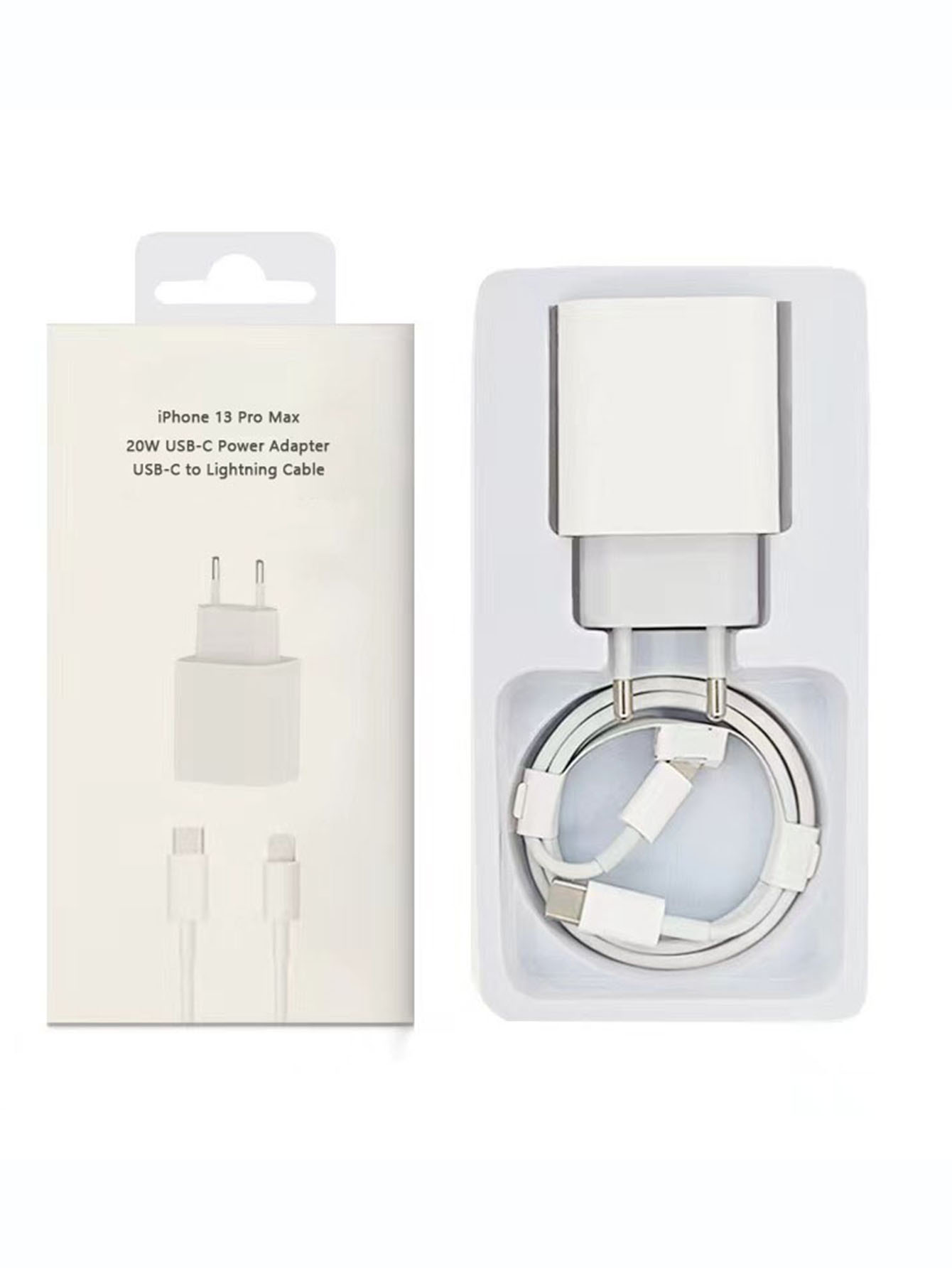 chen&chen iPhone 13 Pro Max 20w USB-C Power Adapter USB-C to Lightning Cable thumbnail