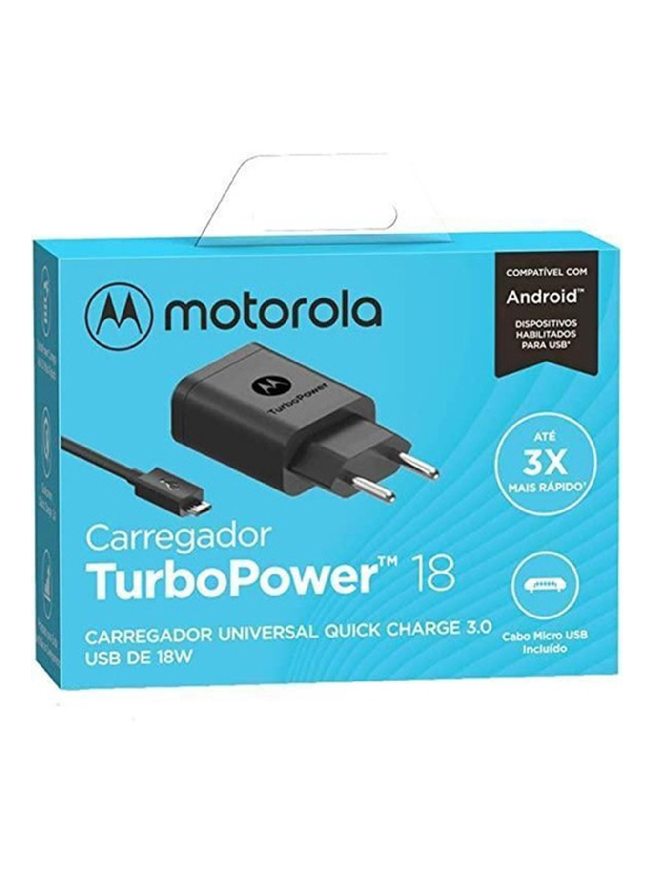 Carregador Turbo Power 18w Usb-c MOTO De G8 até G100-3X Mais Rápido thumbnail