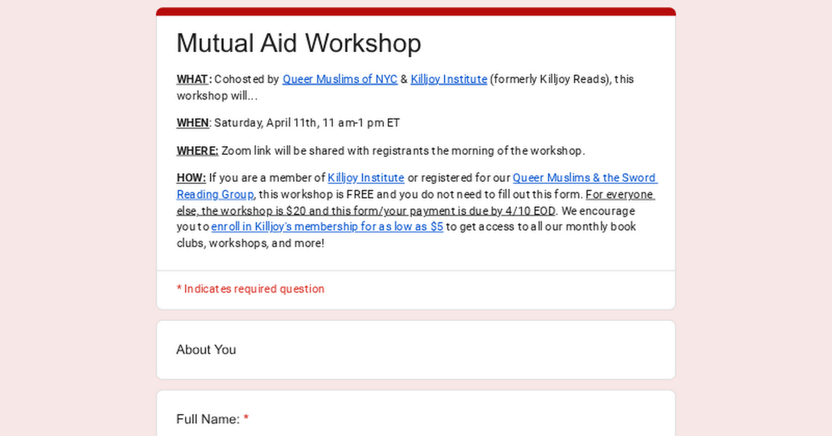 Register by 4/10: Mutual Aid Workshop thumbnail