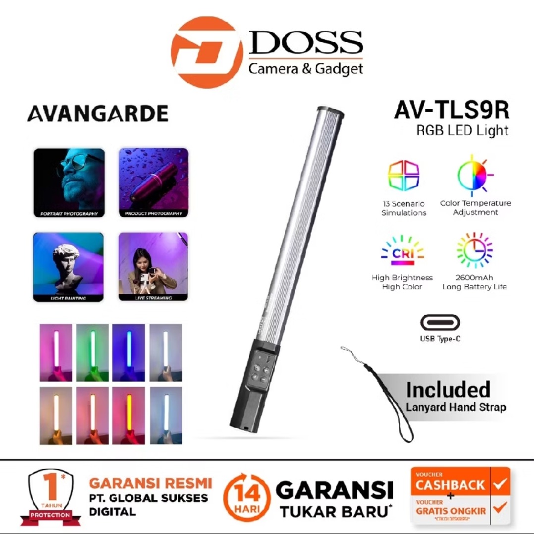 01. Avangard AV-TLS9R RGB Led Light thumbnail