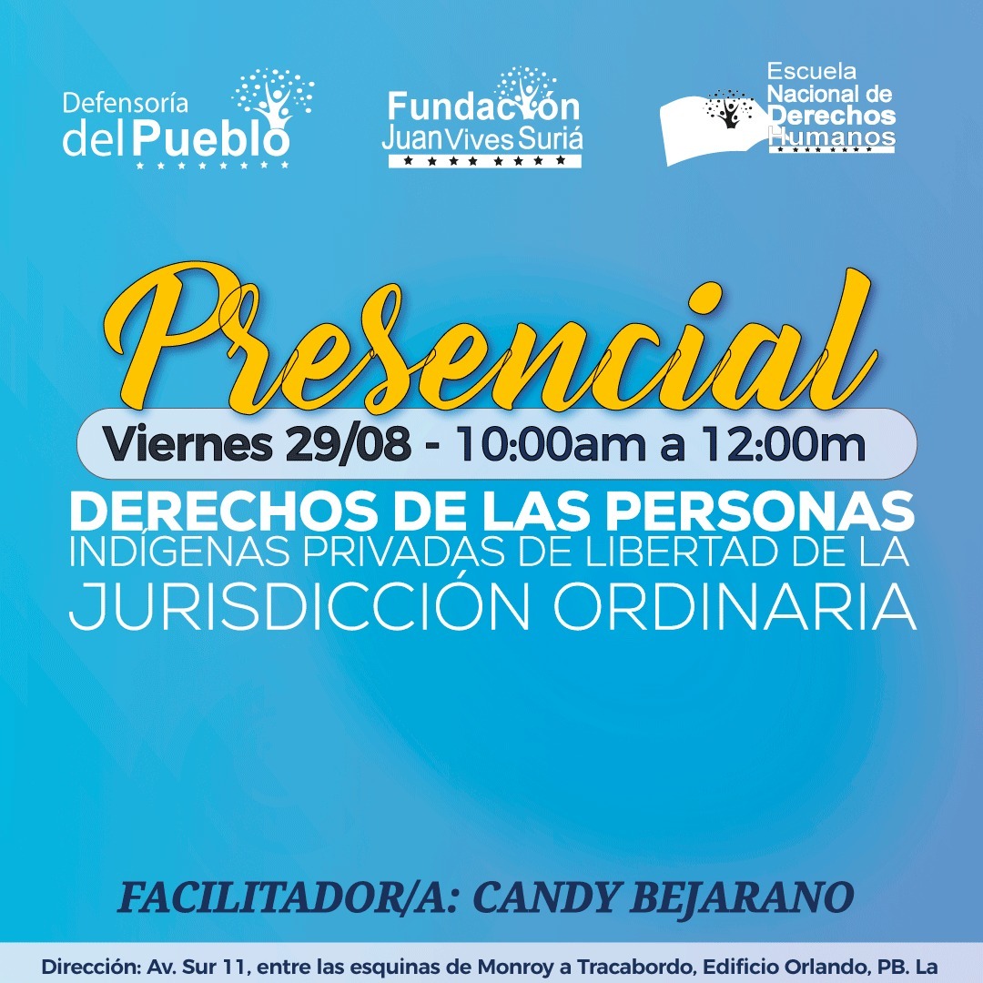 29 de agosto - Derechos de las Personas Indígenas Privadas de Libertad en la Jurisdicción thumbnail