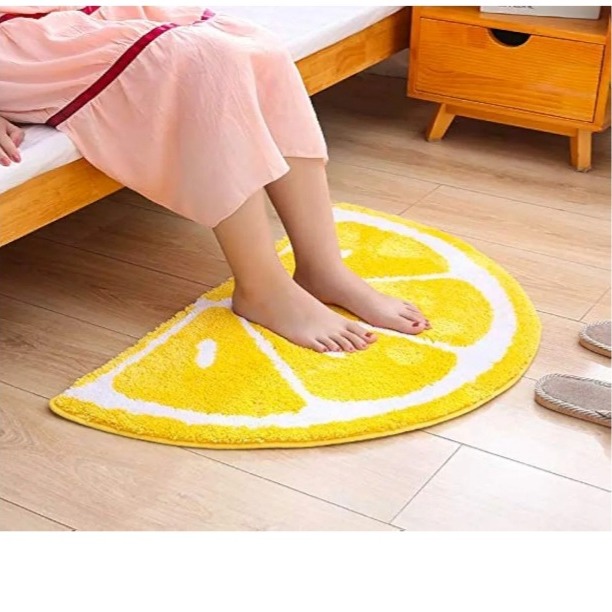 4.74.7 out of 5 stars(33)  Creative Semicircle Half Round Yellow Lemon Soft Plush Bath Mat Anti-Slip Bathroom Indoor Mat Home Decor,Area Rug,Kid's Room Carpet,Pet Carpet (M（20x31‘’）) thumbnail