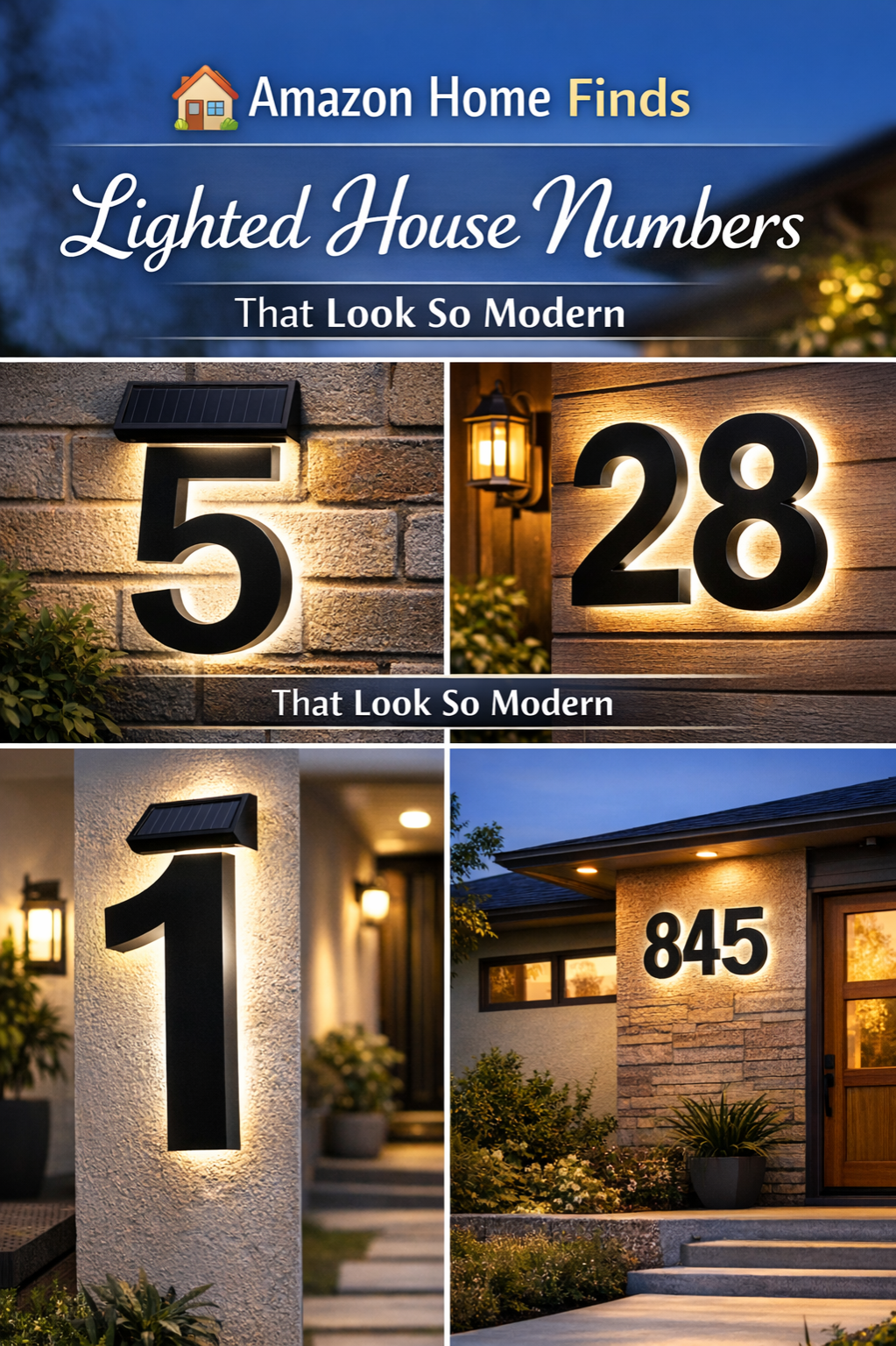 Amazon.com: ISUNMEA 6.7 Inch Solar Lighted House Numbers for Outside, Light Up Waterproof LED Address Signs for Houses, Backlit Illuminated Exterior Modern House Numbers Light (1-Black, 6.7IN) : Tools & Home Improvement thumbnail