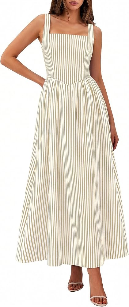 4.44.4 out of 5 stars(33) PRETTYGARDEN Women's Maxi Dress Summer Striped Sundress 2026 Spring Smocked A Line Long Flowy Beach Vacation Party Dresses thumbnail