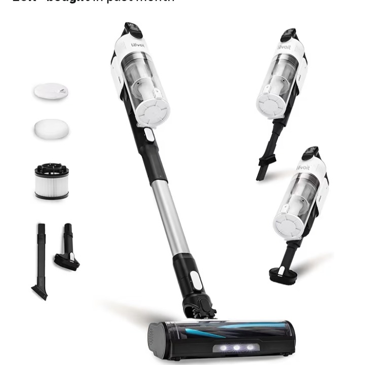 LEVOIT Cordless Vacuum Cleaner, Stick Vac with Tangle-Resistant Design, Up to 50 Minutes, Powerful Suction, Rechargeable, Lightweight, and Versatile for Carpet, Hard Floor, Pet Hair, LVAC-200 Amazon's Choice 20K+ bought in past month thumbnail
