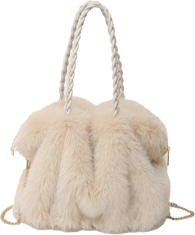 Extolove Furry Purse Winter Fluffy Bags for Women Fuzzy Tote Bag Handbags Faux Fur Bag Fluffy Shoulder Crossbody Bag  100+ bought&nbsp;in past month thumbnail