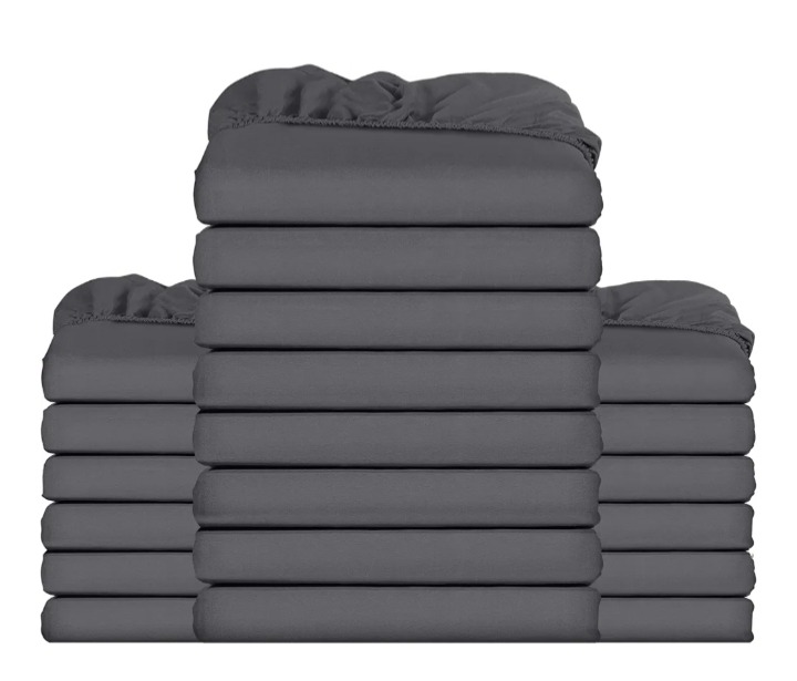 4.64.6 out of 5 stars(76,579)  Utopia Bedding Fitted Sheet Bulk Pack of 20 Pieces - Double, Grey - Deep Pocket - Easy Care Soft Brushed Microfibre Fabric - Shrinkage and Fade Resistant - Bottom Sheet  #1 Best Sellerin Fitted Sheets thumbnail